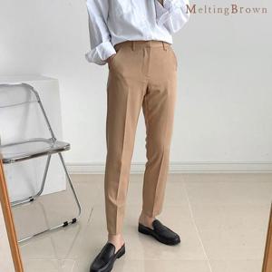 [로즈블로썸][멜팅브라운] 남성9부슬랙스 남성정장바지 AD12 (97