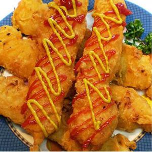 청우후라이드꼬치 순살 치킨 후라이드 닭꼬치 1kg (100gX10개)