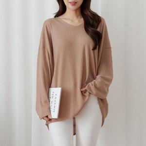 [강물처럼]아이우먼 이브닝브이넥롱니트 LDE002M403 빅사이즈 (1