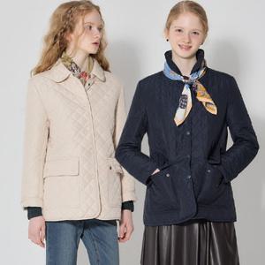 2SET [르오트(LeOT)] 실용성있는 에크루 퀼팅 점퍼+머플러 2종세트-사이즈 55~99다양