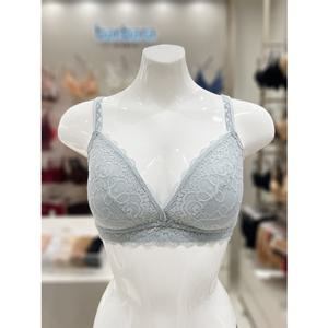 [바바라] GBR7480N 메이 미스티블루 레이스 비키니 노와이어 몰드브라