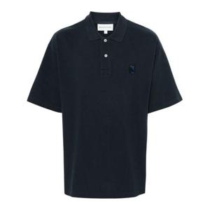 메종키츠네 볼드 폭스 헤드 패치 오버사이즈 폴로 티셔츠 MM0020