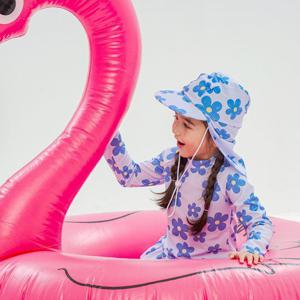 [아이스샌드]아이스샌드 키즈 유아 여아동 래쉬가드 플랩캡 수영복세트 BR-355107