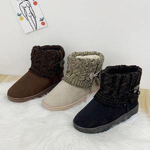 여성 털 부츠 니트 미들부츠 겨울 방한부츠 3컬러
