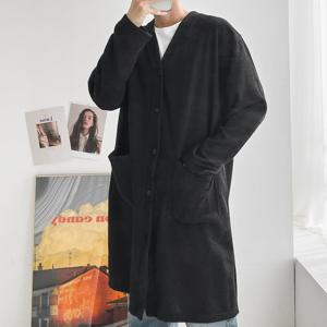 [리빌모아]남자 데일리 베이직 골지 롱 가디건 5C5-CA-Q118-검정