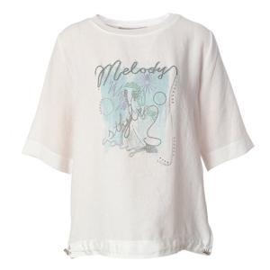 [안지크]자수프린팅티블라우스 AJ2BL5490