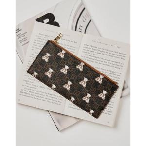 선물포장  (DCHO5E791W3) 브라운 패턴 소가죽 슬림 장지갑