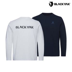 블랙야크 남성 크루핏 로고 라운드 긴팔티 기능성 등산티셔츠 1BYRTFU002