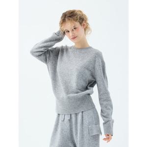 [유닛]캐시미어 블렌드 크루넥 사프란 니트 풀오버 (UFKKCN417N-