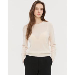 질스튜어트 뉴욕 여성 25FW 시즌오프 크림 캐시미어100 니트 풀오버 JSSW5D830CR