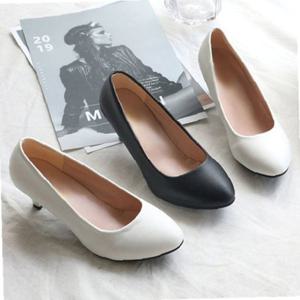 여자 면접 흰색 정장 웨딩 승무원 유니폼 베이직 구두