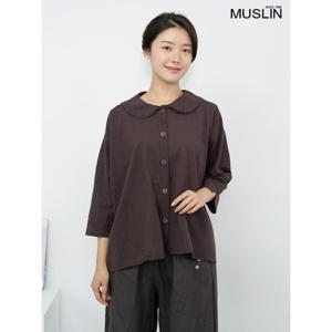 [모슬린]엄마옷 면카라 7부 생활한복블라우스 613FGH413 마담/중