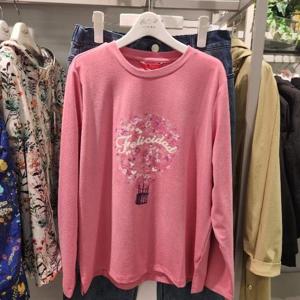 여성크로커다일 레이디 HC44 원포인트 라운드티셔츠 CLFSTS902