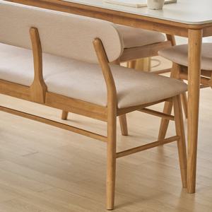 예다움 3인용 벤치 식탁 의자 등받이 긴의자