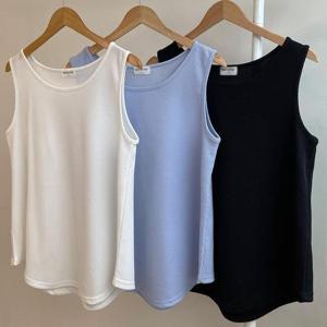 [강물처럼]빅사이즈민소매티 V008L507 로그인라운드스판나시티 M