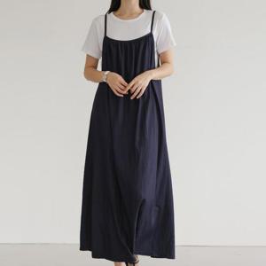 [강물처럼]아이우먼 귀여운핏끈나시원피스 WBV048M508 빅사이즈