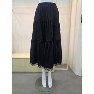 [플라스틱아일랜드]레이스포인트 티어드밴딩 스커트 PS2WS861_DJ