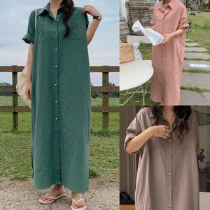 [강물처럼]위쉬몰 GL 투포켓롱롱남방원피스(V102H508) 빅사이즈