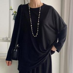 [강물처럼]아이우먼 루즈핏감무지티셔츠 BAV078M508 빅사이즈 (4