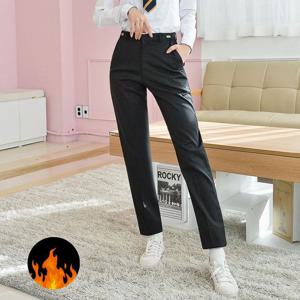 (허리조절) 기모 스판 블랙 교복바지 여자 교복바지