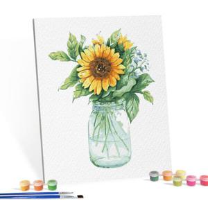 [아트박스 POOM]아트박스/아이러브페인팅 DIY그림그리기 40x50cm 워터아트 해바라기글라스