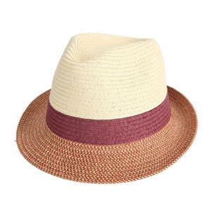 [디꾸보]모다 배색 띠 트리밍 페도라 모자 DCH-JAN428NE