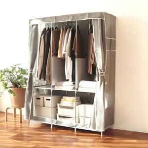 비키니 간이 철제 커버 옷장 부직포 조립식 헹거 미니