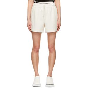 몽클레어 반바지 오프 화이트 드로우스트링 쇼츠 251111F088020