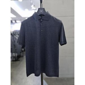 바쏘옴므 세이브존03 바쏘옴므 남성 여름 PK 카라 반팔 티셔츠 네이비 WSAGZ2KT32A