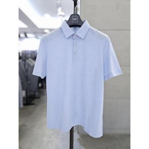 바쏘옴므 세이브존03 바쏘옴므 남자 여름 PK 카라 반팔 티셔츠 스카이블루 WSAGZ2KT34A