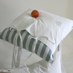 아트박스/메종드룸룸 셀레나 스트링 리본 쿠션커버 50x50size