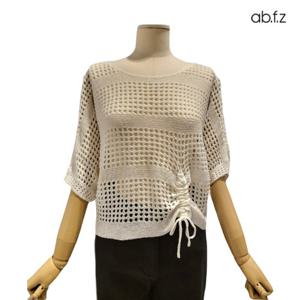 [에이비에프지]그물망 루즈핏 반팔 니트 APZ3HW32H