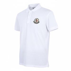 몽클레르  몽클레어 남성 로고 와펜 패치 PK 반팔(화이트) 8A00005 89A16 00A