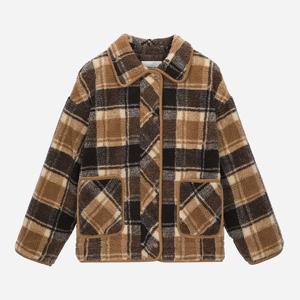 [써스데이아일랜드]멀티 체크 페이크 퍼 자켓 T258MLT941W