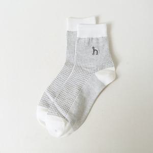 [헤지스] 남성 체크 면혼방 중목양말 HZSS6E205OW
