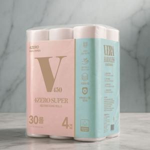 베라 4ZERO 무해력 슈퍼 4겹 엠보싱 25M 30롤×1팩 휴지 화장지 두루마리