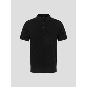 [빈폴골프][B_under] 남성 자카드 니트 반소매 칼라 티셔츠 - 블랙(BJ6351M035)