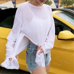 비욘드라이프 여리여리 썸머 시스루 루즈 니트티 1006627