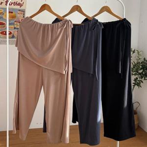 [강물처럼]빅사이즈바지 V194L509 발레코어밴딩스커트팬츠 RA (4