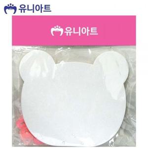 유니아트 (부채) 3000 종이부채 (5개입) (곰돌이) 공작 만들기