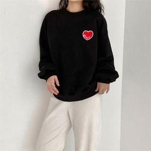 [강물처럼]아이우먼 큐티하트패치맨투맨 SUN606M211 빅사이즈 (9