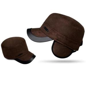 모자 낚시 스웨이드 귀달이모자 캠핑모자 브라운 방한모자