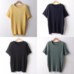 [강물처럼]위쉬몰 EB 올꽈배기라운드니트티(D160H302) 빅사이즈