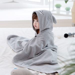 [코니테일]아기목욕가운 - 샤크 (유아비치타올 신생아수건 샤워가운)