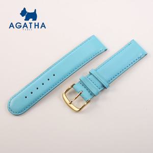 AGATHA 아가타 18mm 송아지 가죽 시계밴드 SKYBLUE-GOLD 시계줄
