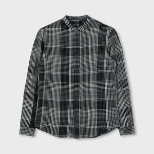 [택가160000원] 빠니깔레 헨리넥 체크 모시 셔츠 M-NCSH05