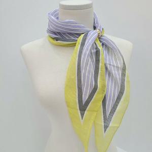 [애슬릿][애슬릿]여성 스트라이프 린넨 미니 쁘띠 면 스카프