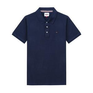 [타미힐피거 주니어]타미힐피거 타미진스 오가닉 파인 코튼 반팔티 폴로티 카라티 네이비 DM0DM04266-002