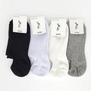 여자덧신 무지 골지 용신양말 안벗겨지는 5켤레묶음