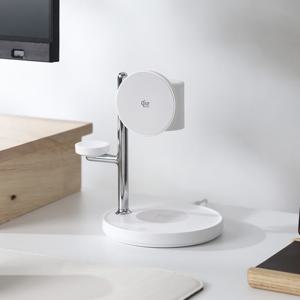 아이코모스 Qi2.2 25W 4in1 고속 맥세이프 무선 충전기 무드등 애플워치 갤럭시워치